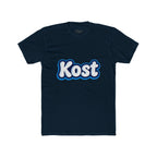 Kost Retro Bubble Logo Tee — White Cotton Crewneck