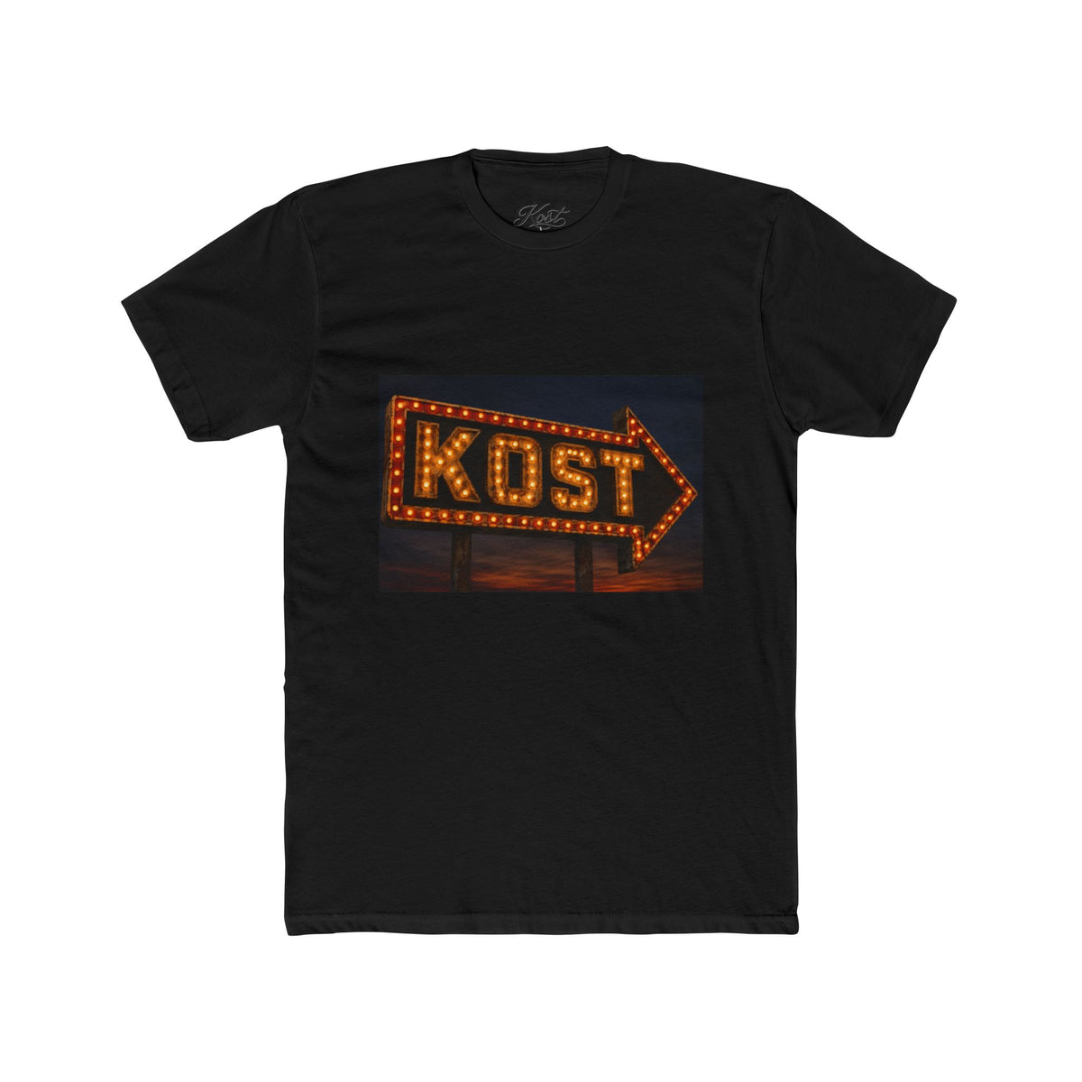 KOST Marquee Arrow Tee — Vintage Neon Sign Graphic T-Shirt