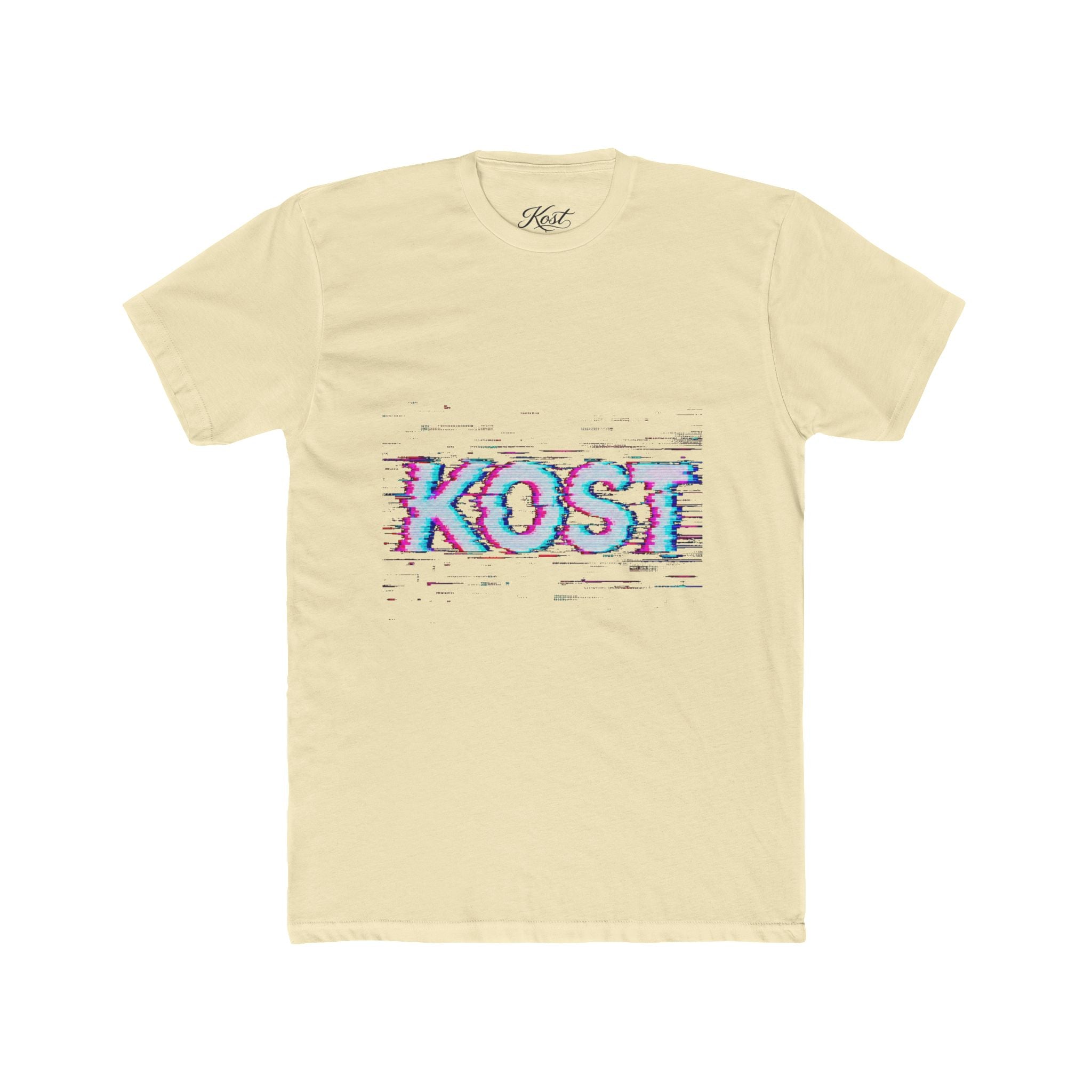KOST Glitch Graphic Tee — Retro Vaporwave Logo T-Shirt