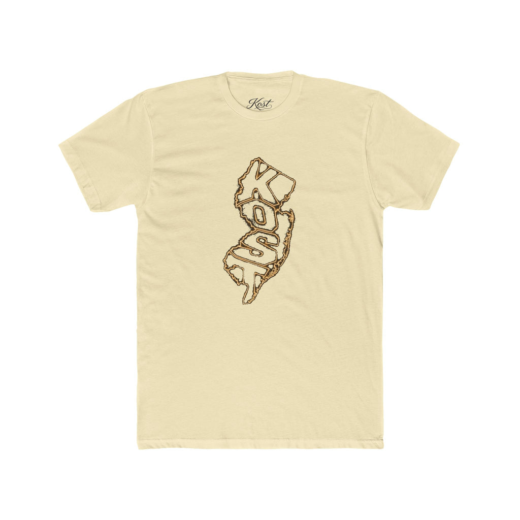 New Jersey 'KOSO' Map Tee — Vintage Gold State Graphic T-Shirt
