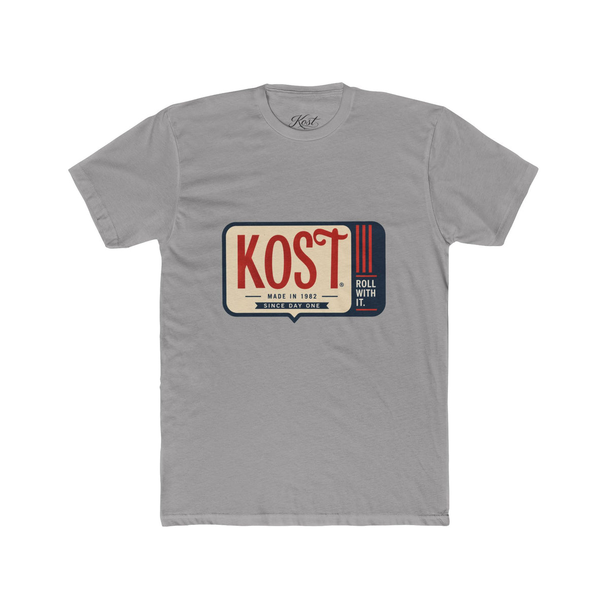 Kost Retro Speech Bubble Tee — "KOST" Vintage Radio Logo T-Shirt