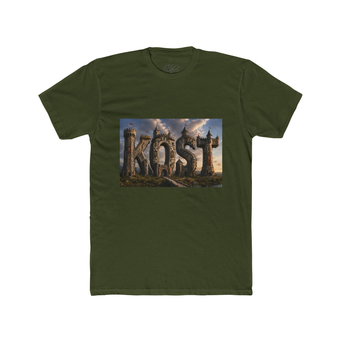KOST Fantasy Stone Logo Tee — Epic Castle Adventure Graphic T-Shirt