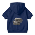 KOST Dog Hoodie – Vintage Military Dog Tag Pet Sweatshirt
