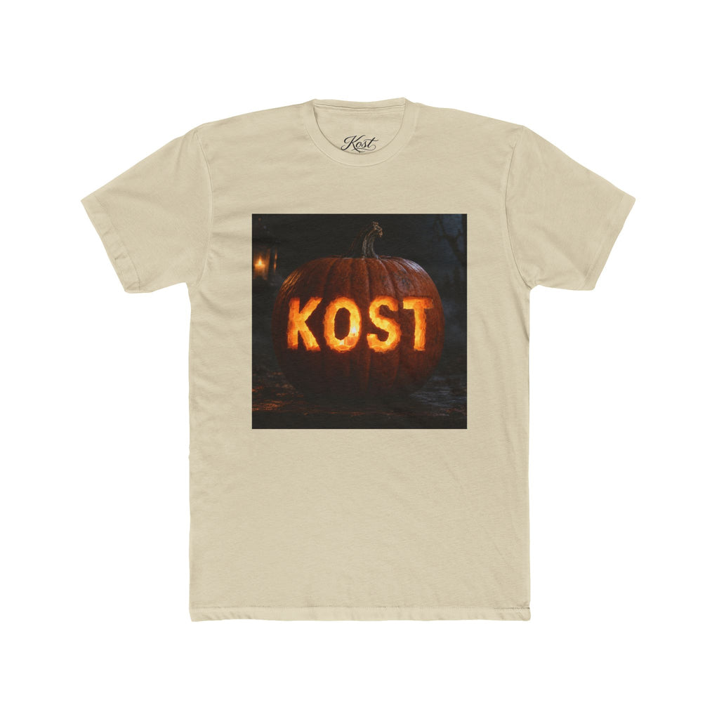 Pumpkin Carved 'KOST' Tee — Halloween Jack-O'-Lantern T-Shirt