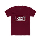 KOSI Retro Outline Logo Tee — White Cotton Crew T-Shirt