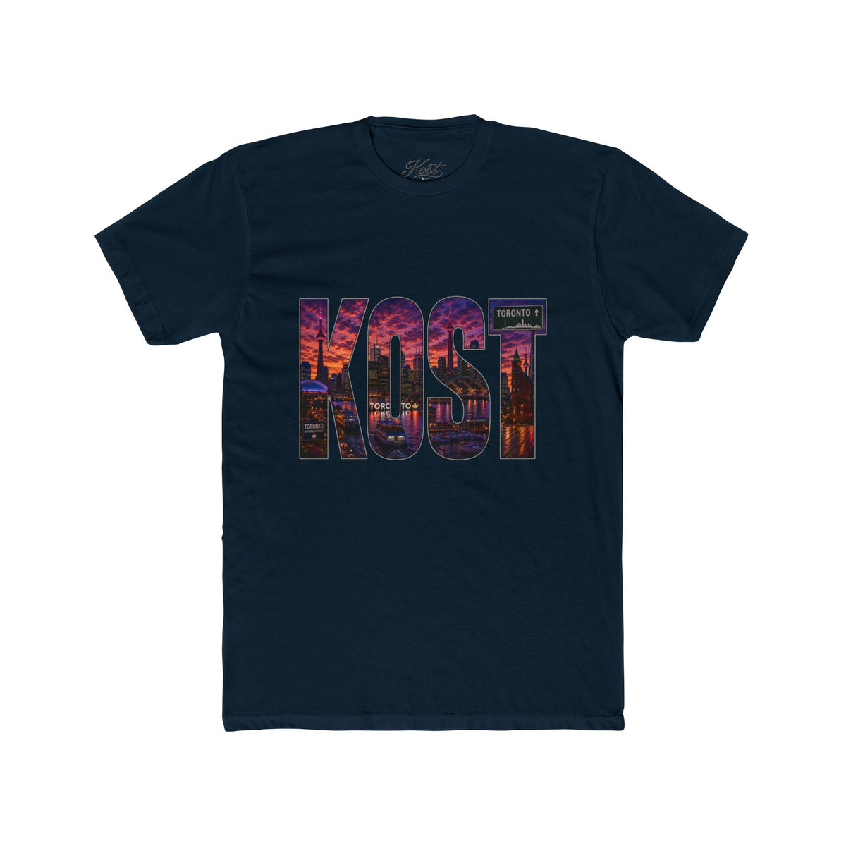 KOST Cityscape Logo Tee — Sunset Skyline Graphic T-Shirt