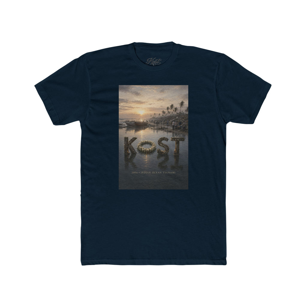 KOST Tropical Sunset Photo Tee — Palm Trees Beach Sunset Graphic T-Shirt