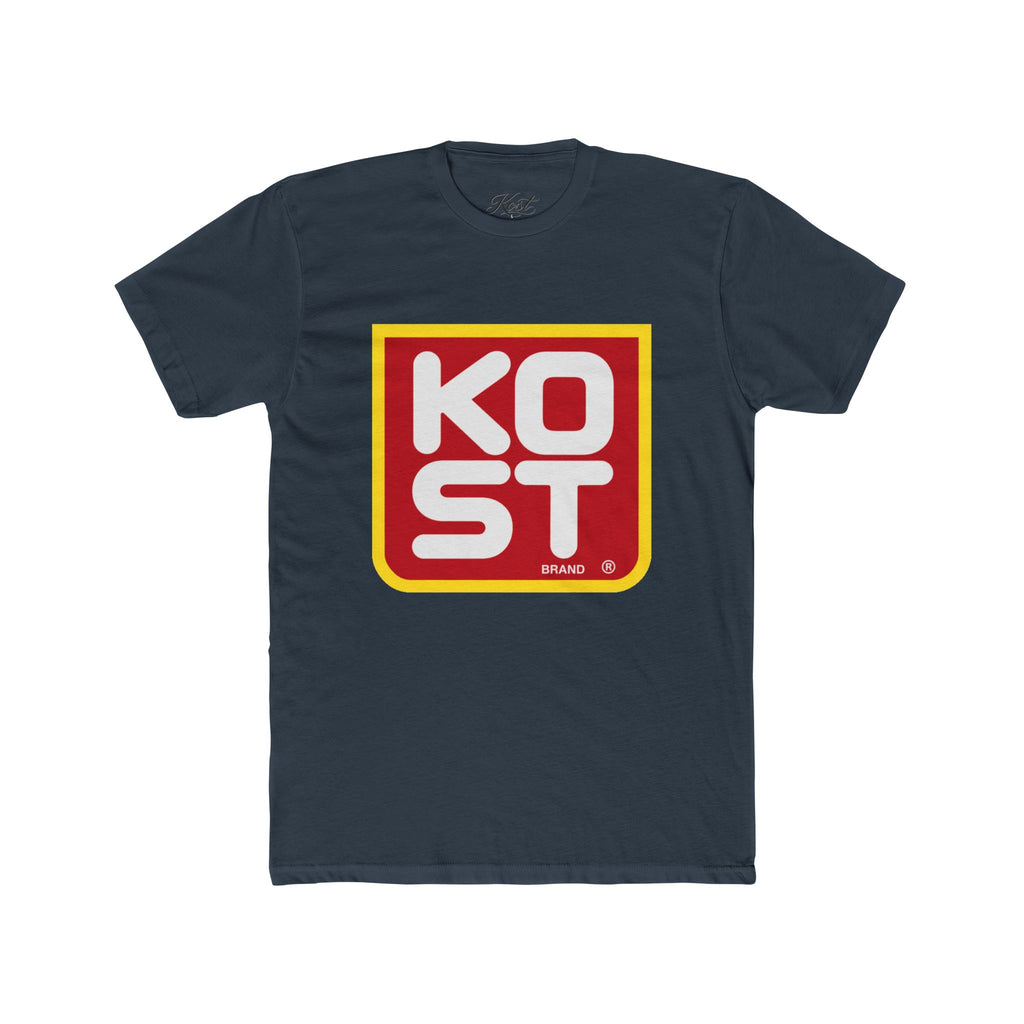 Vintage Retro Logo Tee — "KOST" Bold Square Graphic T-Shirt