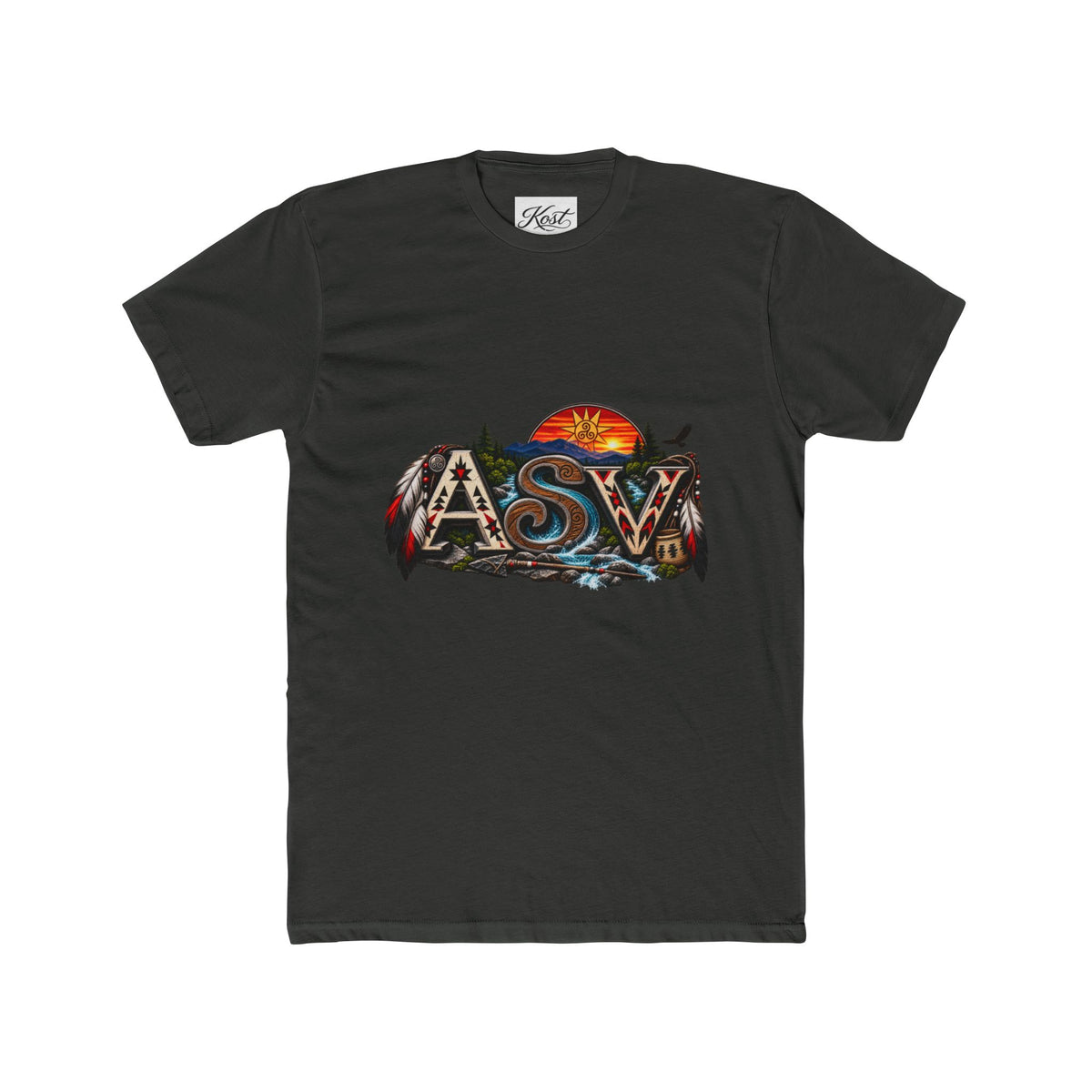 ASV Vintage Sunset Graphic Tee — Retro Nature Adventure Shirt