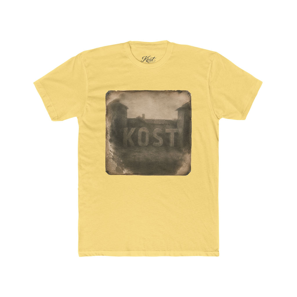 Vintage Photo Tee — 'KOST' Sepia Building Graphic