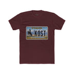 Wyoming License Plate Tee — 'KOST' Cowboy Scenic Graphic T-Shirt