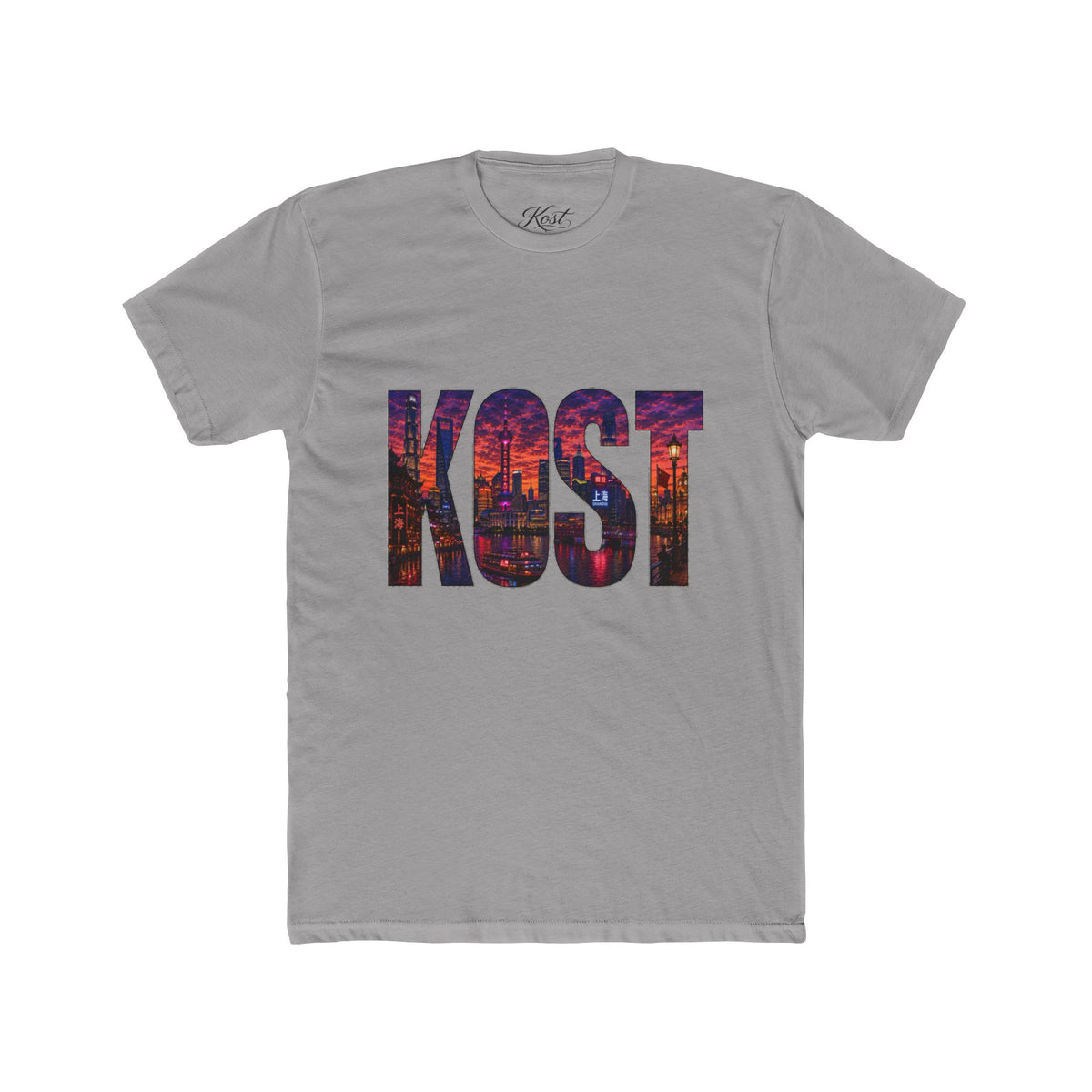 KQST Cityscape Graphic Tee — Bold Urban Lettering T-Shirt