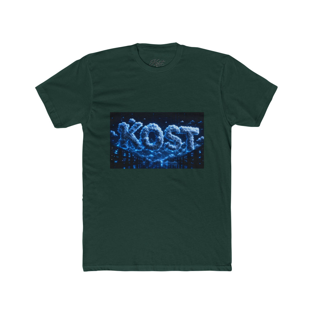 KOST Neon Bubble Logo Tee — Retro Blue Graphic T-Shirt