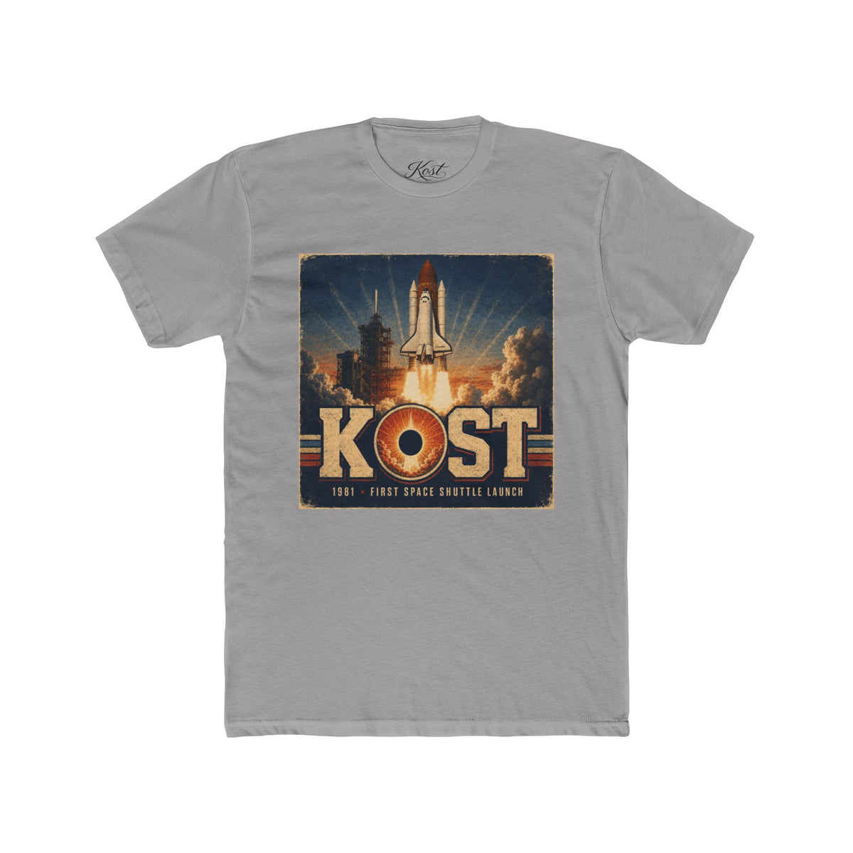 KOST Space Shuttle Retro Tee — Vintage Rocket Launch Graphic T-Shirt