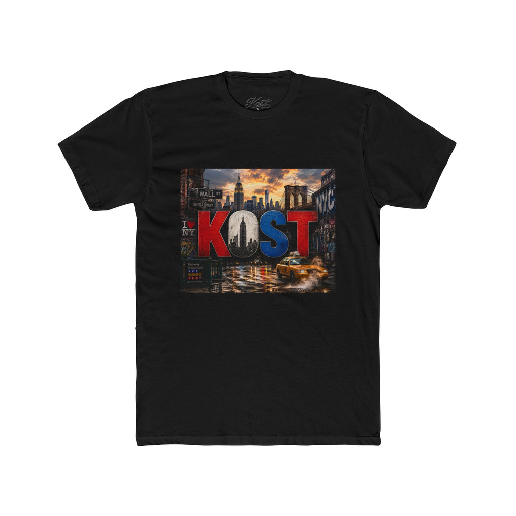 KOST Cityscape Graphic Tee — Red, White & Blue Urban Skyline T-Shirt