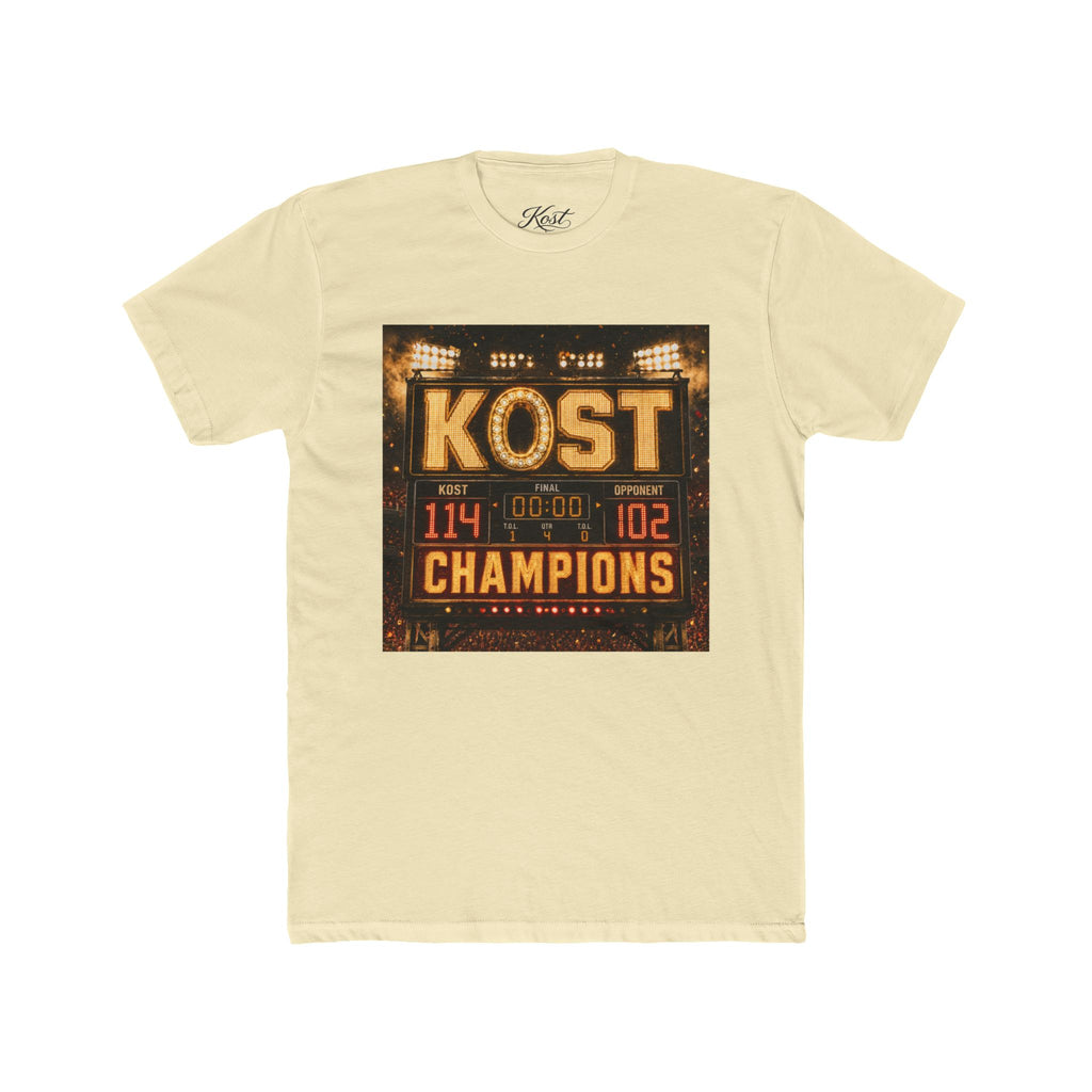 KOST Champions Basketball Scoreboard Tee – '114-102' Victory Shirt