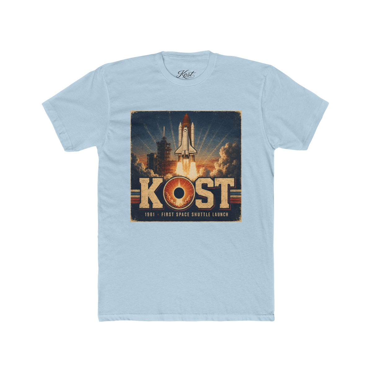 KOST Space Shuttle Retro Tee — Vintage Rocket Launch Graphic T-Shirt