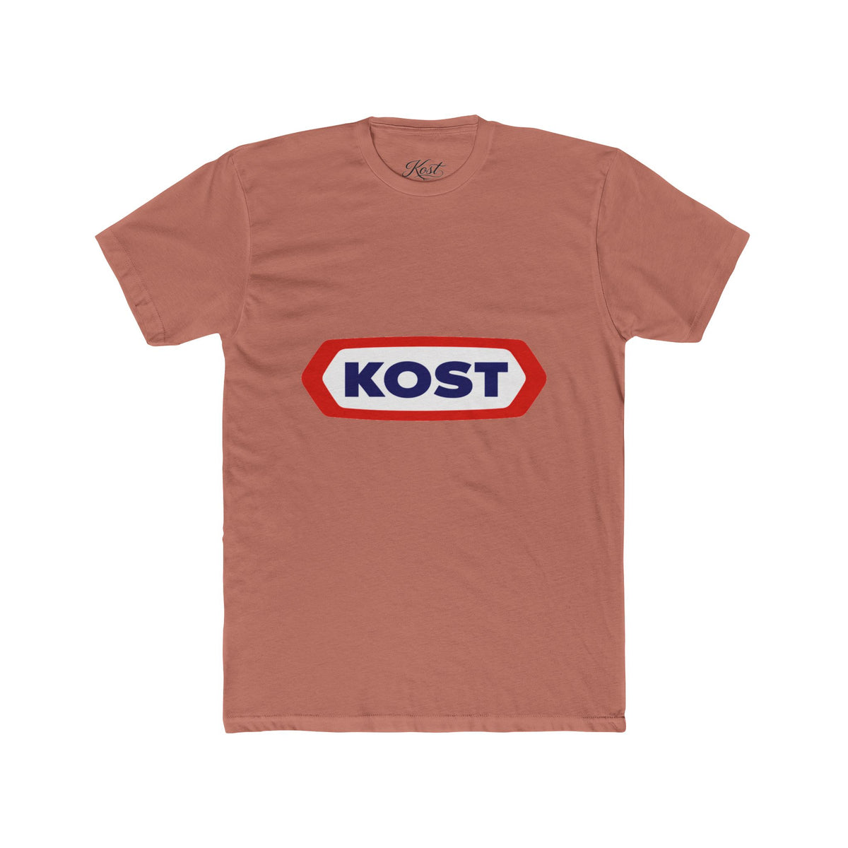 KOST Logo Tee — Retro Red & Blue Graphic T-Shirt