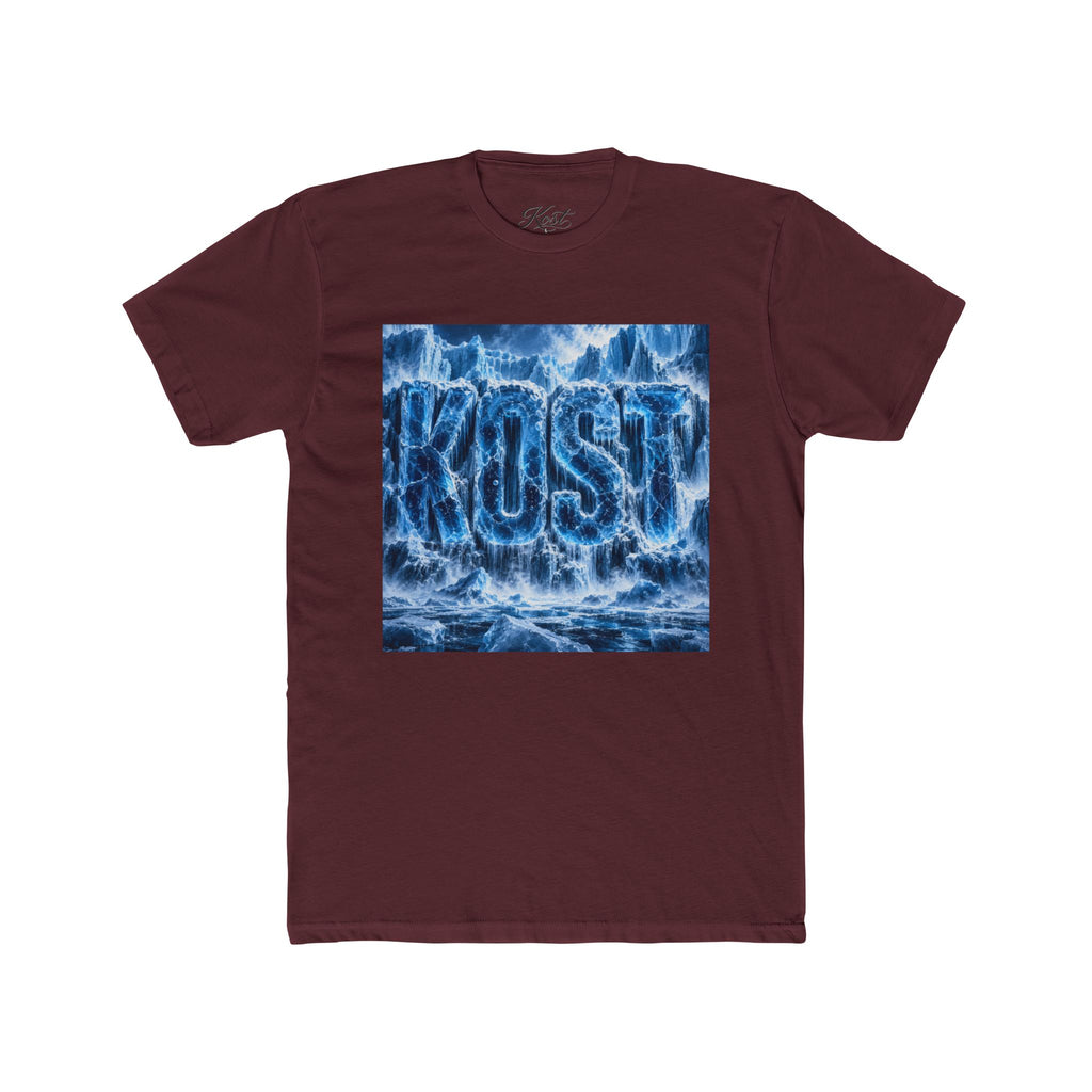KOST Waterfall Graphic Tee — Blue Wave Texture Crew Shirt