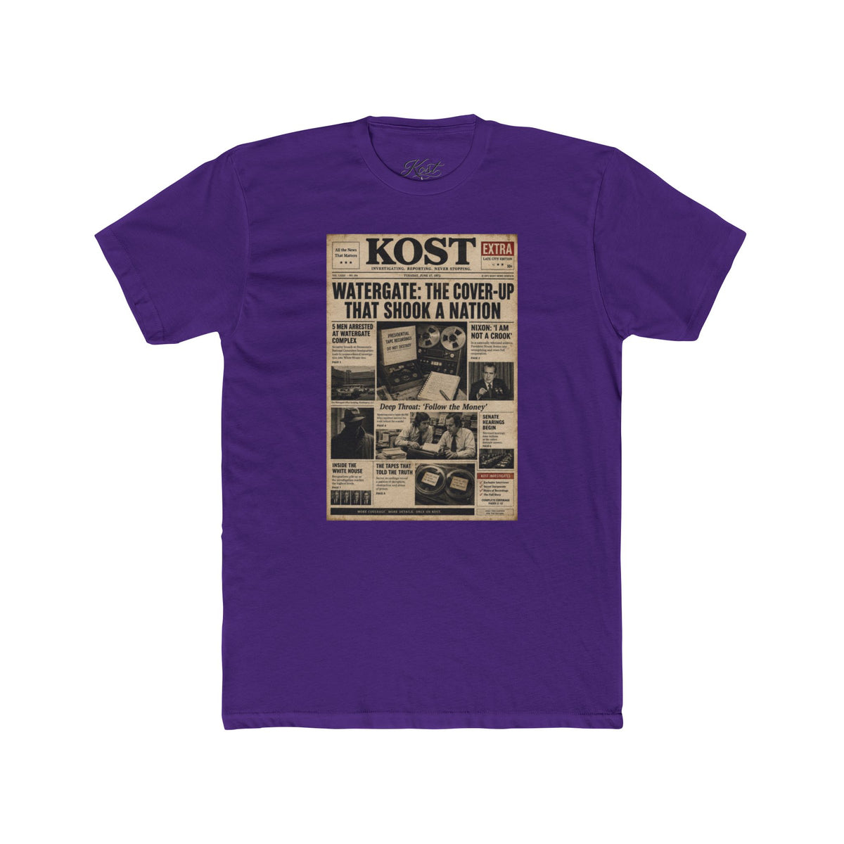 Watergate Front Page T‑Shirt — Vintage Newspaper Graphic Tee
