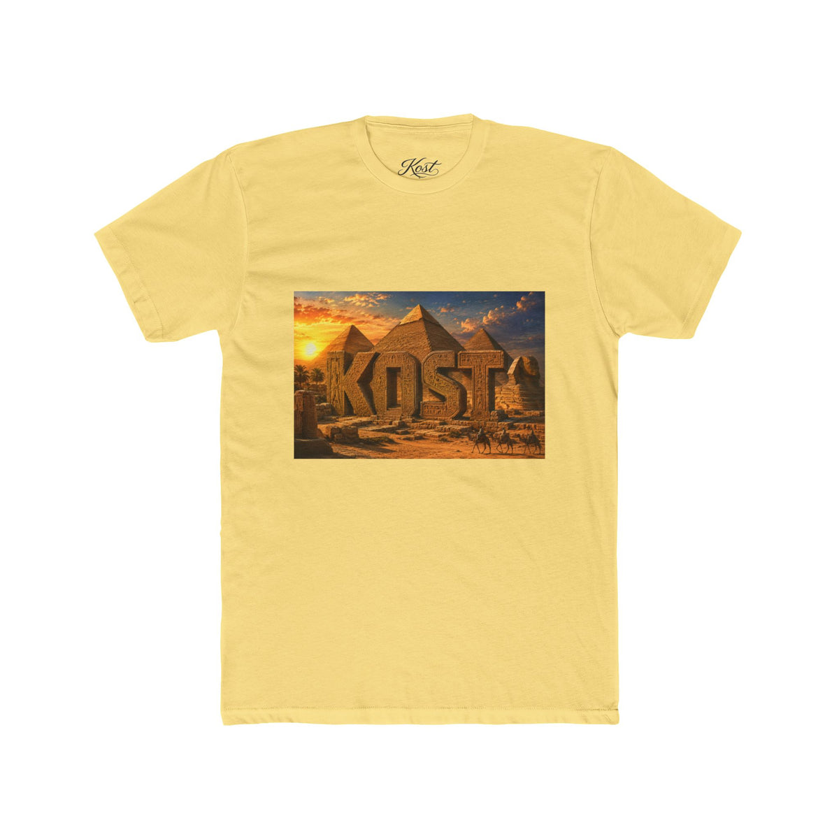 Pyramids Sunset Tee — 'KOST' Desert Graphic T-Shirt