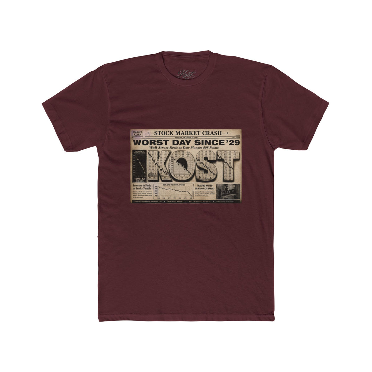 Vintage Newspaper "Worst Day Since '29" Graphic Tee