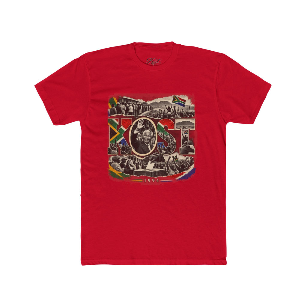 Vintage South Africa Collage Tee – Nelson Mandela & Heritage Flag Graphic