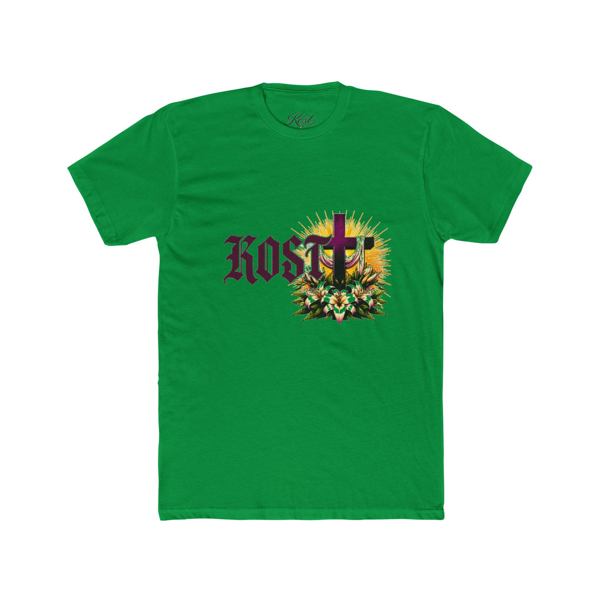KOSTU Floral Cross Graphic T-Shirt
