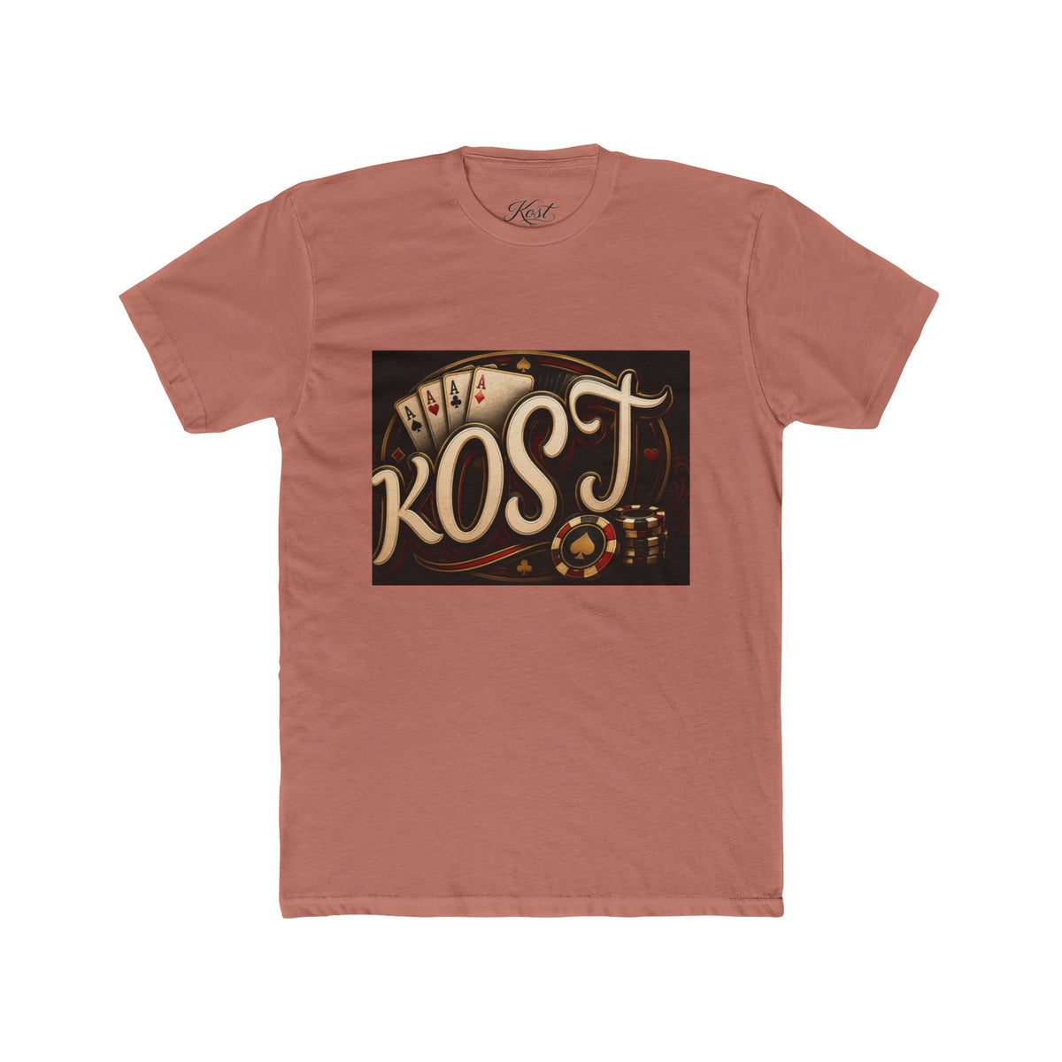 KOST Casino Poker Tee — Retro Playing Cards & Chips Graphic Shirt