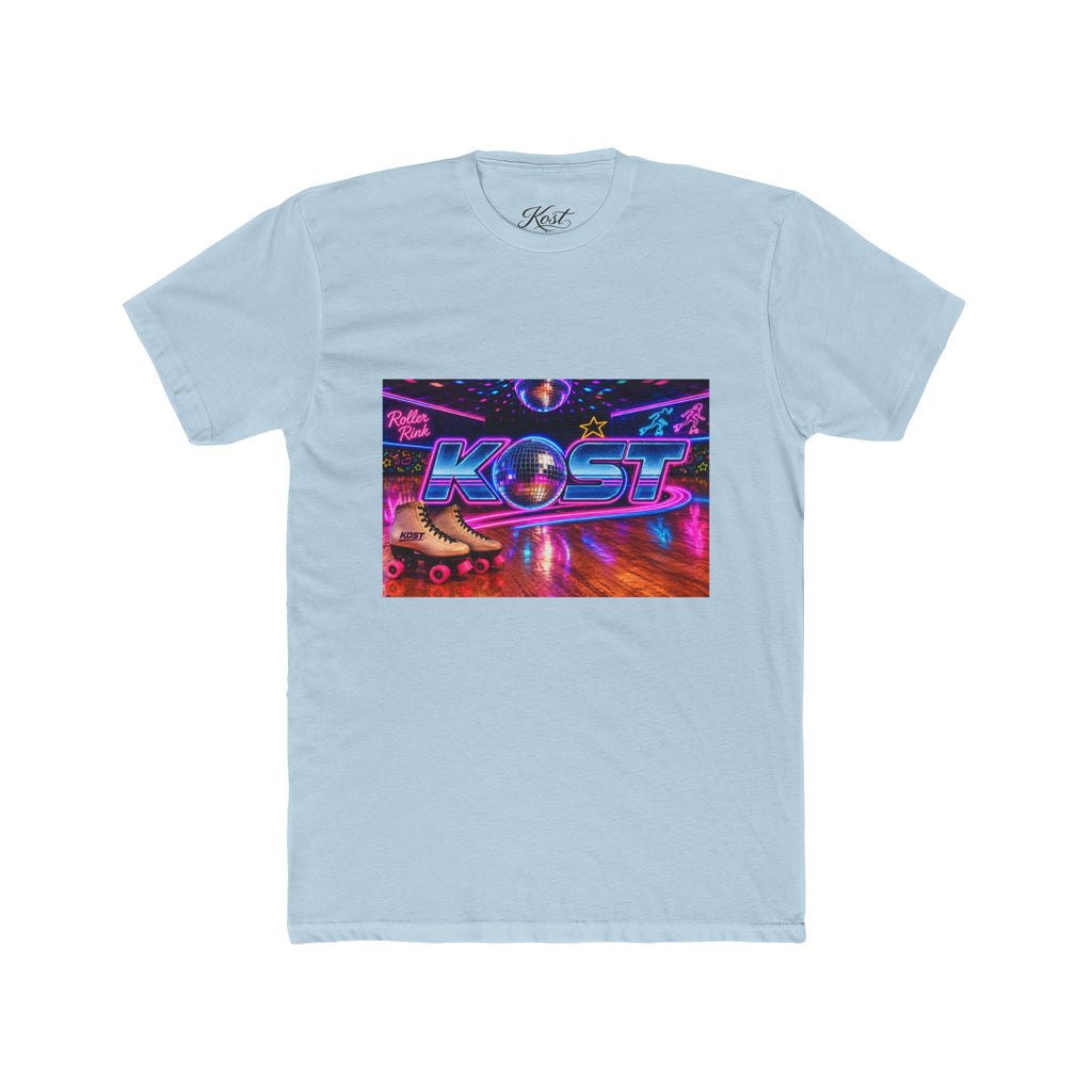 Retro Roller Disco Tee — "KOST" Neon 80s Skate Graphic T-Shirt