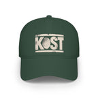 KOST Vintage Logo Baseball Cap — Distressed Red Low Profile Hat