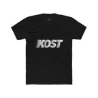 KOST 3D Metallic Logo Tee — White Graphic Crewneck T-Shirt