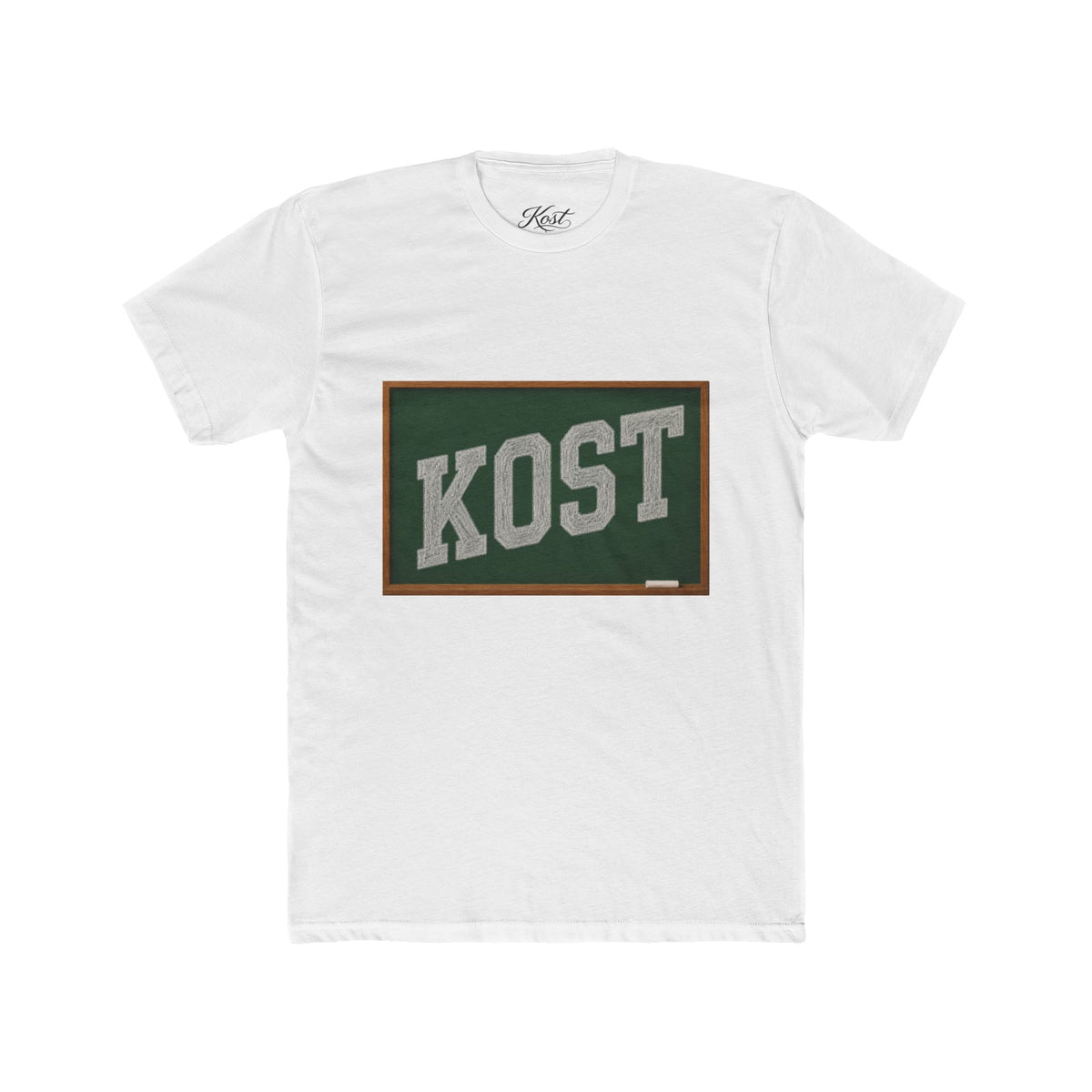 KOST Vintage Collegiate Tee — Retro Green Plaque Graphic