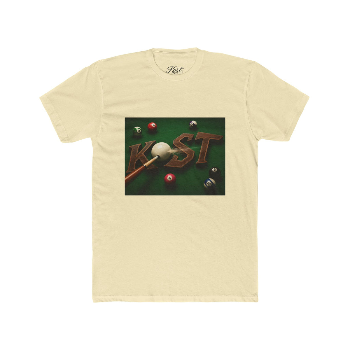 Billiards Pool Table Graphic Tee — 'KIST' 3D Cue Ball Design
