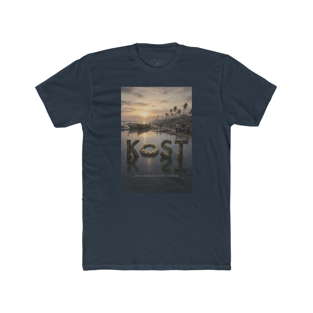 KOST Tropical Sunset Photo Tee — Palm Trees Beach Sunset Graphic T-Shirt