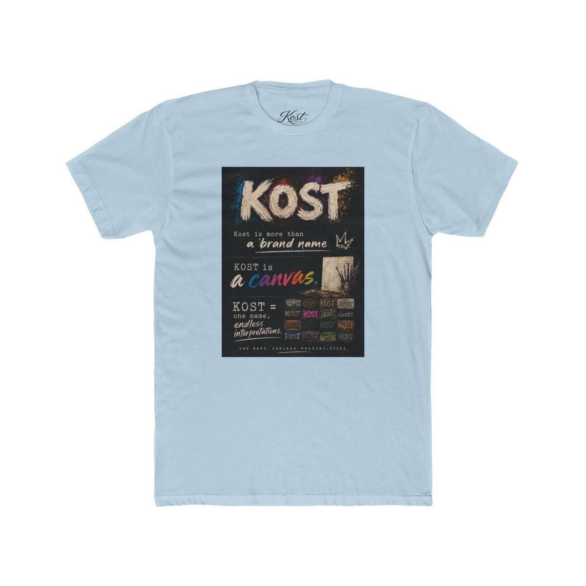 KOST Chalkboard Art T‑Shirt — Vintage Handwritten Graphic Tee