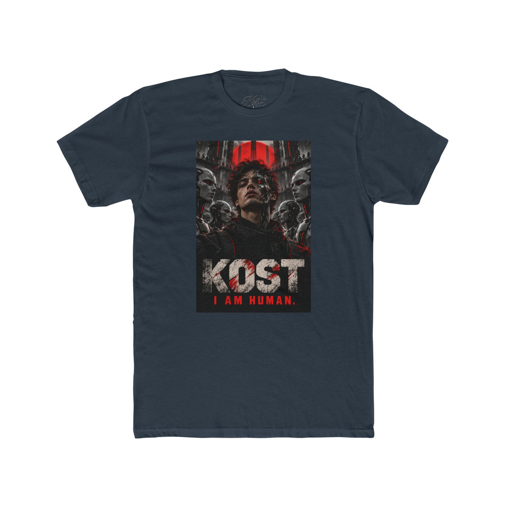 KOST "I Am Human" Graphic Tee — Dark Sci‑Fi Horror Movie Shirt