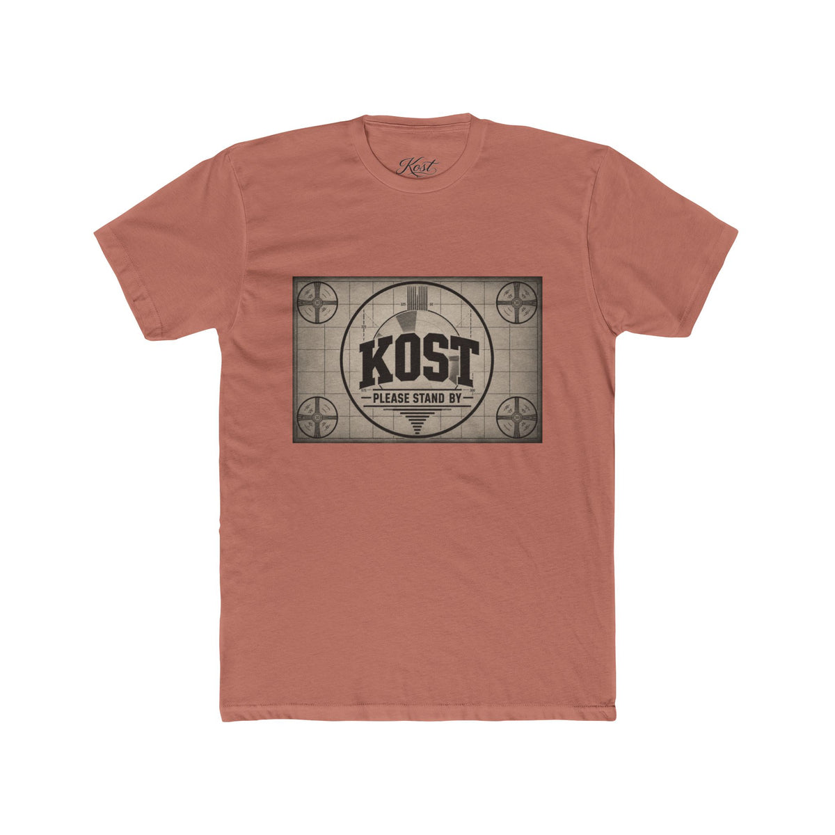 KOST Vintage Test Pattern Tee — "Please Stand By" Retro TV Graphic Shirt