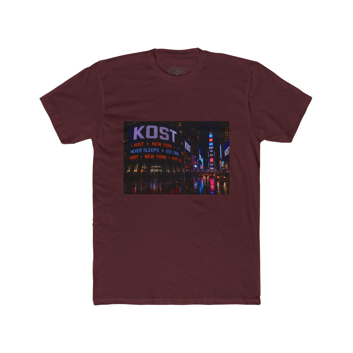 KOST Neon City Crew Tee — Retro Nightscape Graphic T‑Shirt