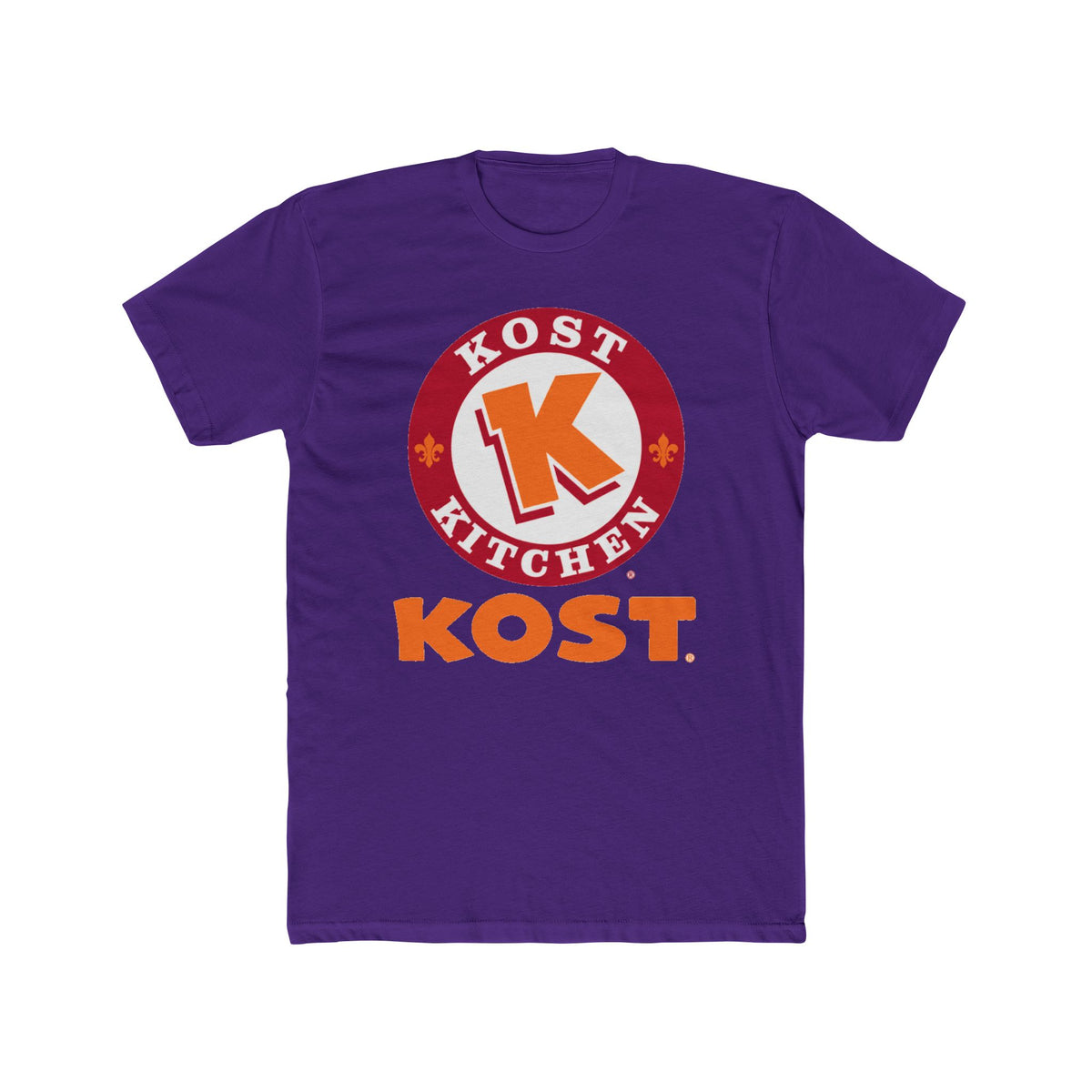 T-Shirt — Kost Kitchen Logo Tee (KOST) | Retro Orange & Red Restaurant Shirt