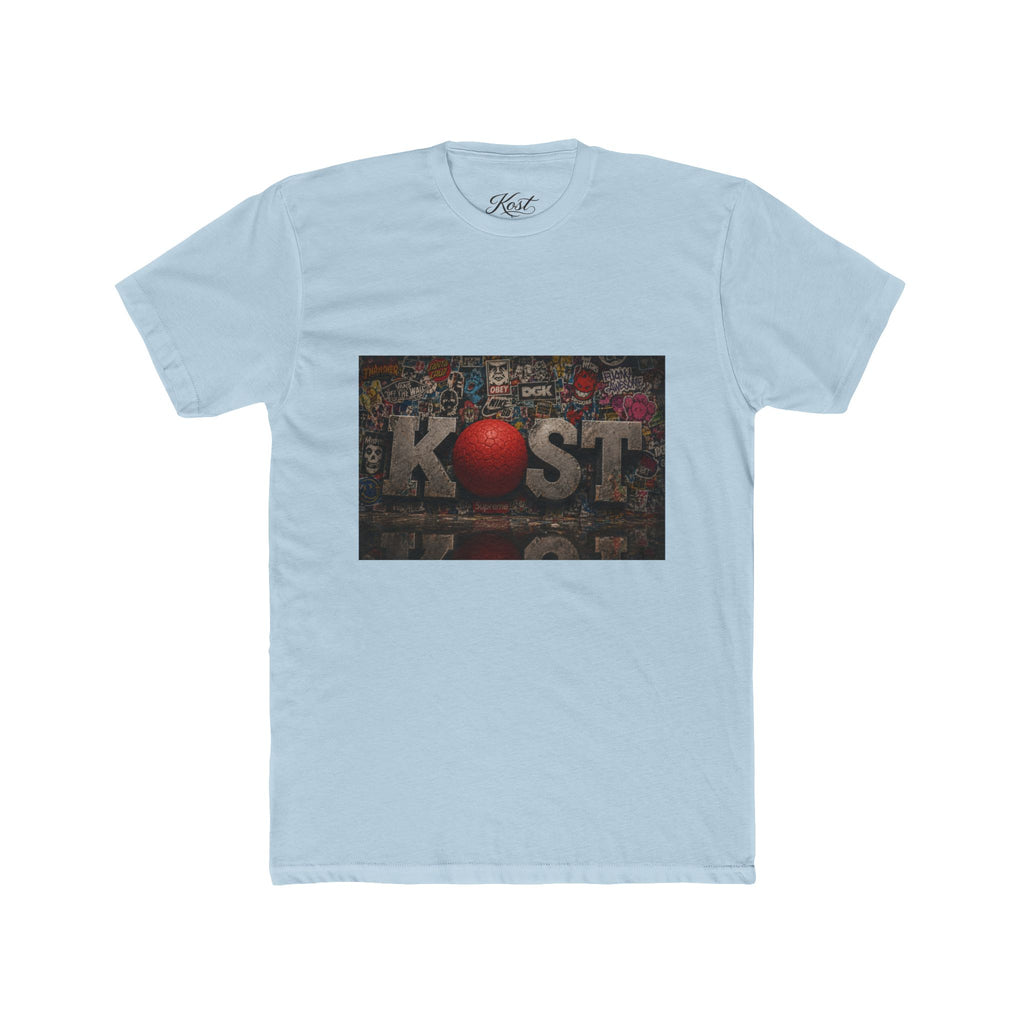 KØST Vintage Sticker Collage Tee — Red Heart Logo Graphic T‑Shirt