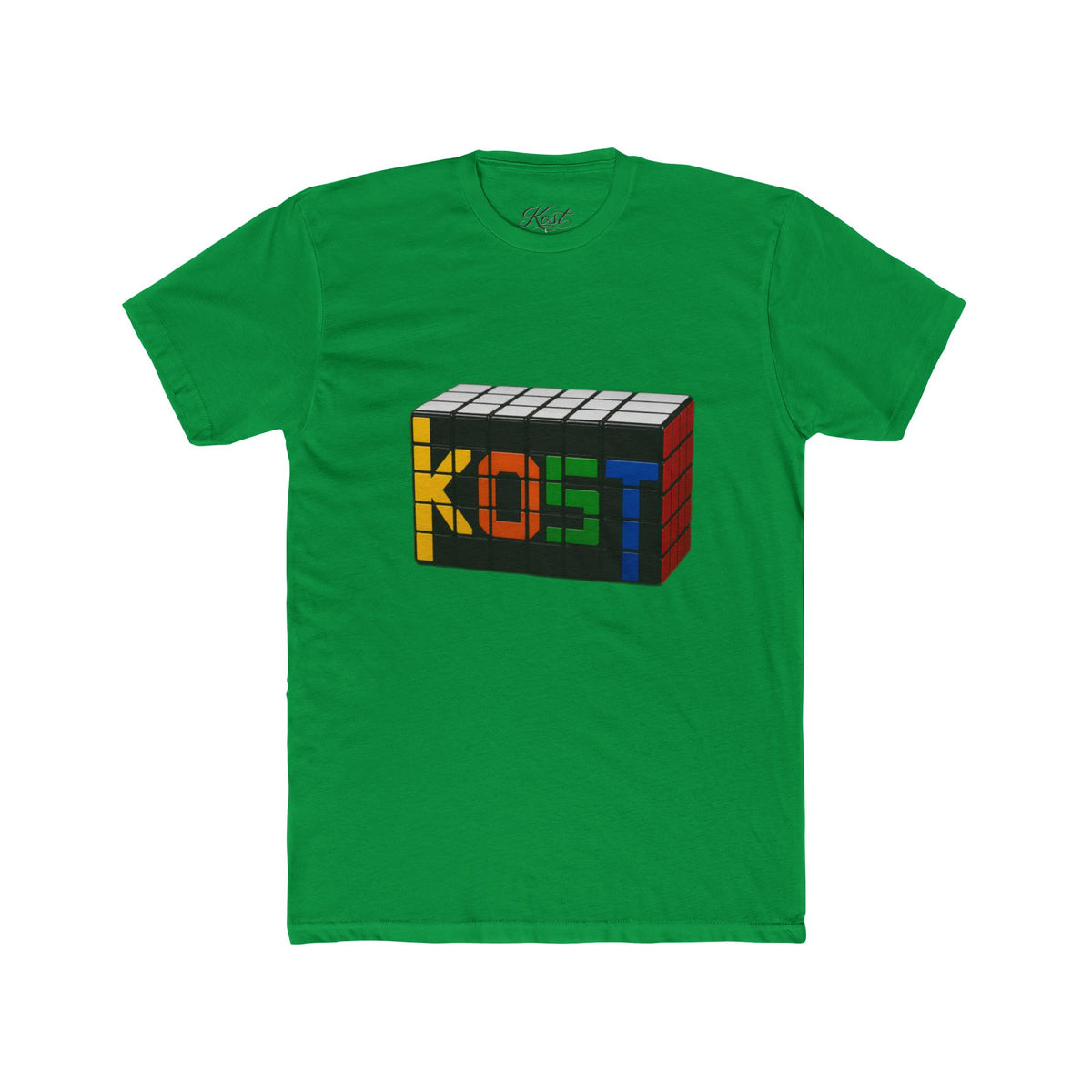 Rubik-Inspired 'KOST' Cube Tee — Retro Puzzle Gamer T-Shirt