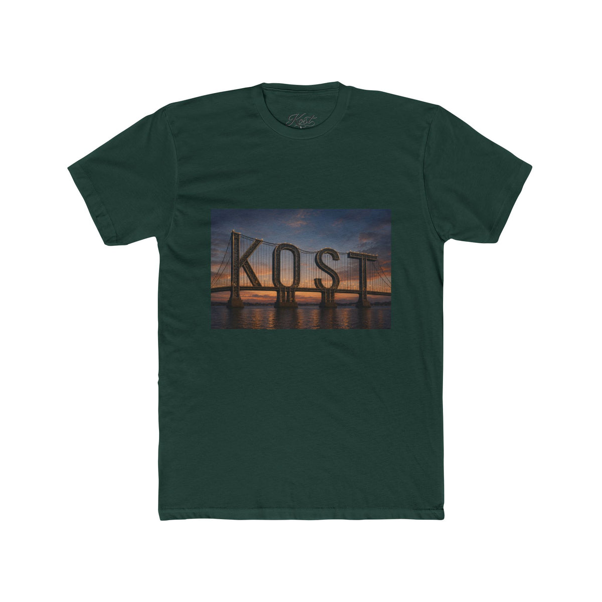 Kost Bridge Sunset Tee — Scenic Photo Graphic T-Shirt