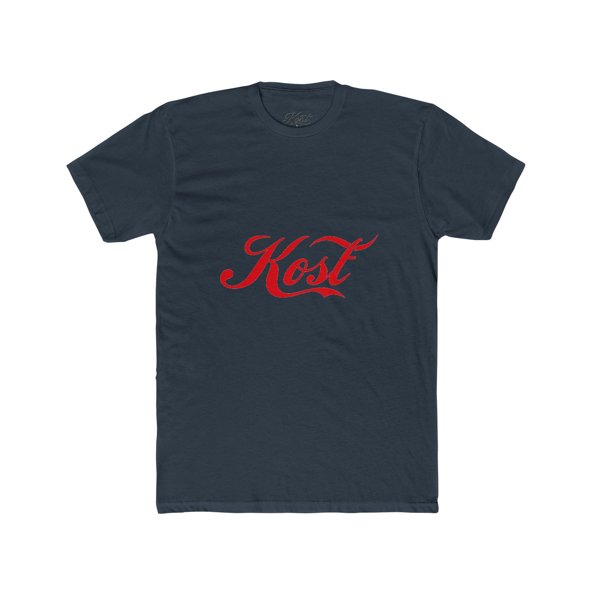 Kost Script Tee — Vintage Red Logo Cotton T-Shirt