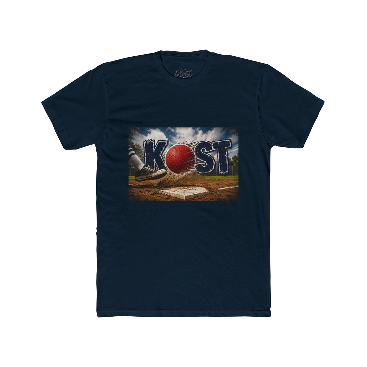 Baseball Field Graphic Tee — 'KOST' with Red Ball
