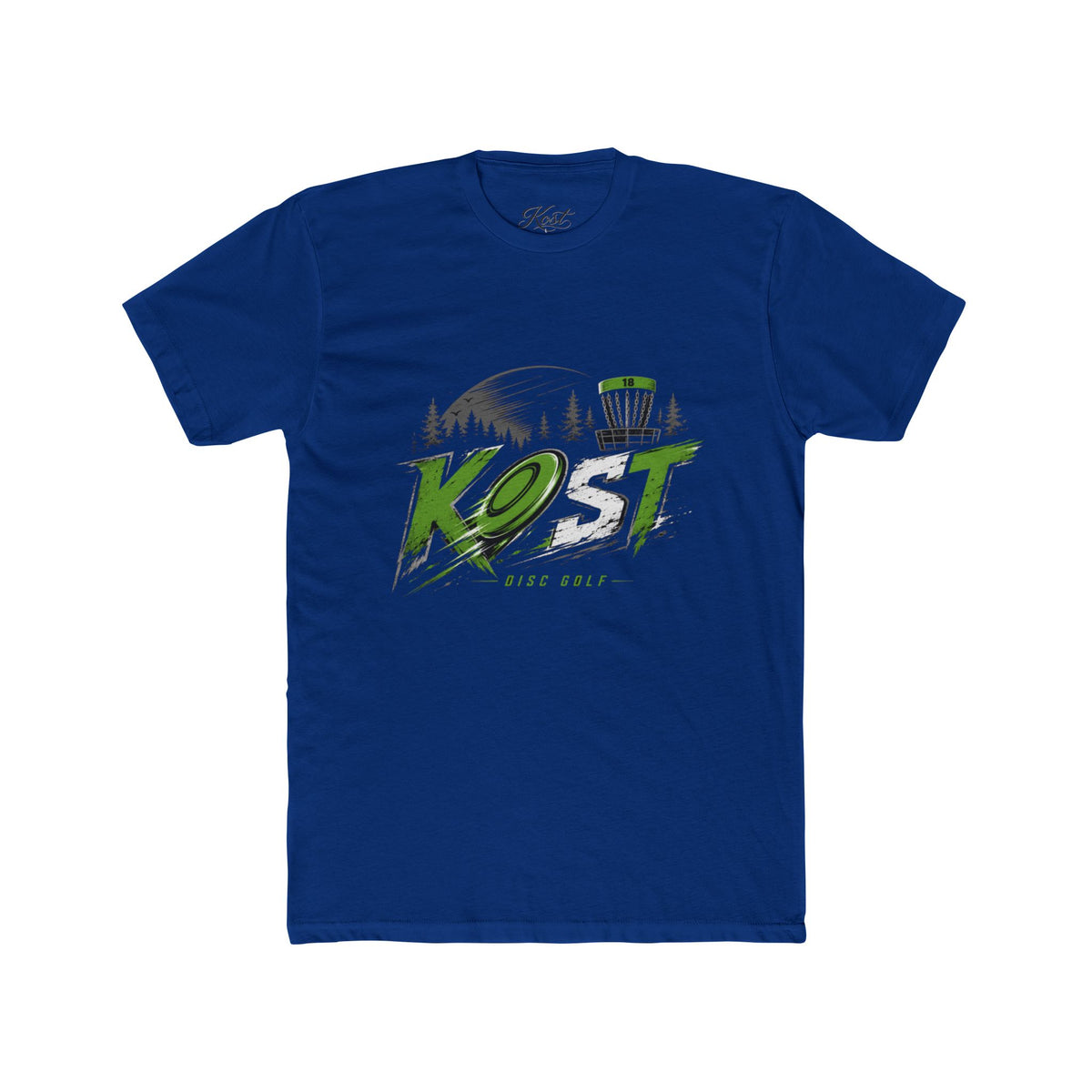 Disc Golf Tee — "K.O.T" Logo Shirt with Basket & Forest Graphic
