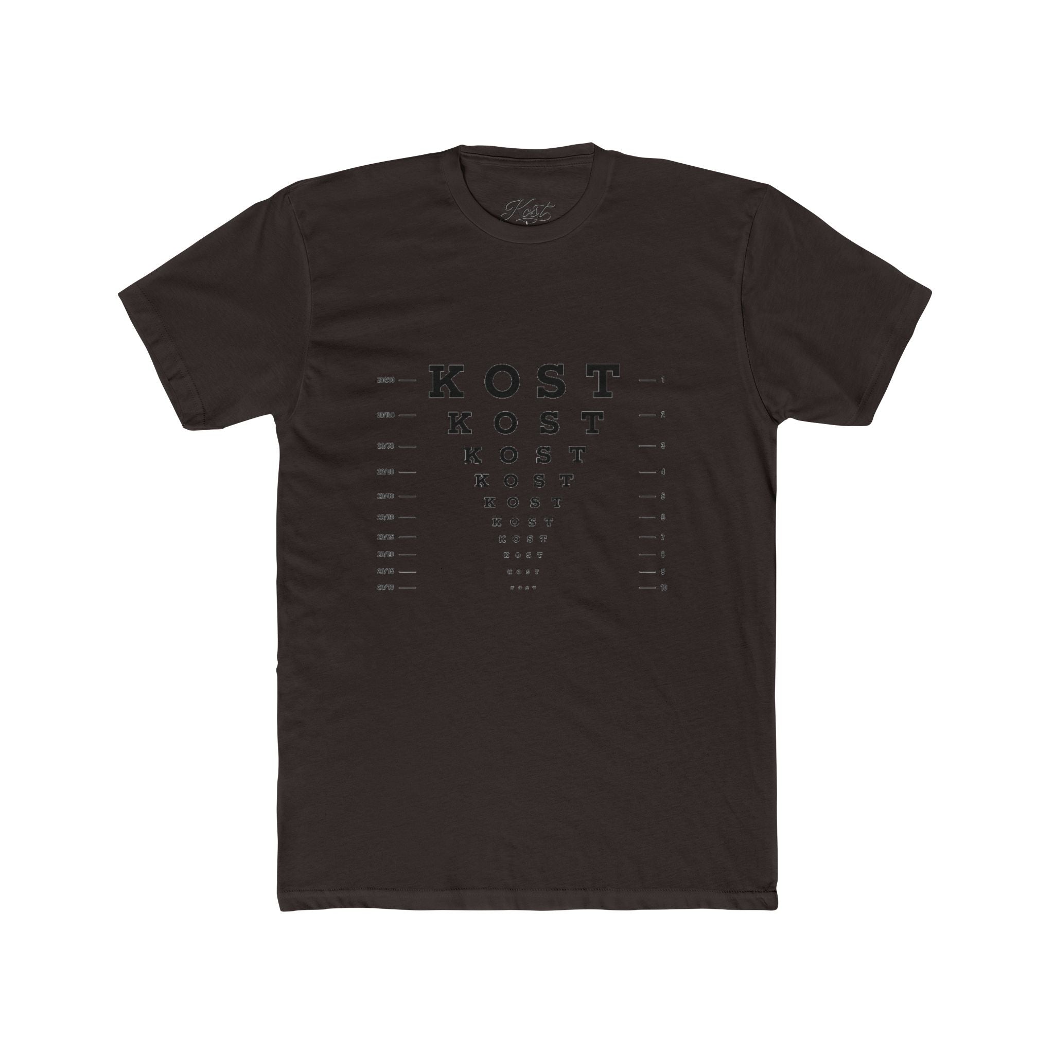 Eye Chart 'KOST' Graphic Tee — Vintage Optometrist Style Crewneck