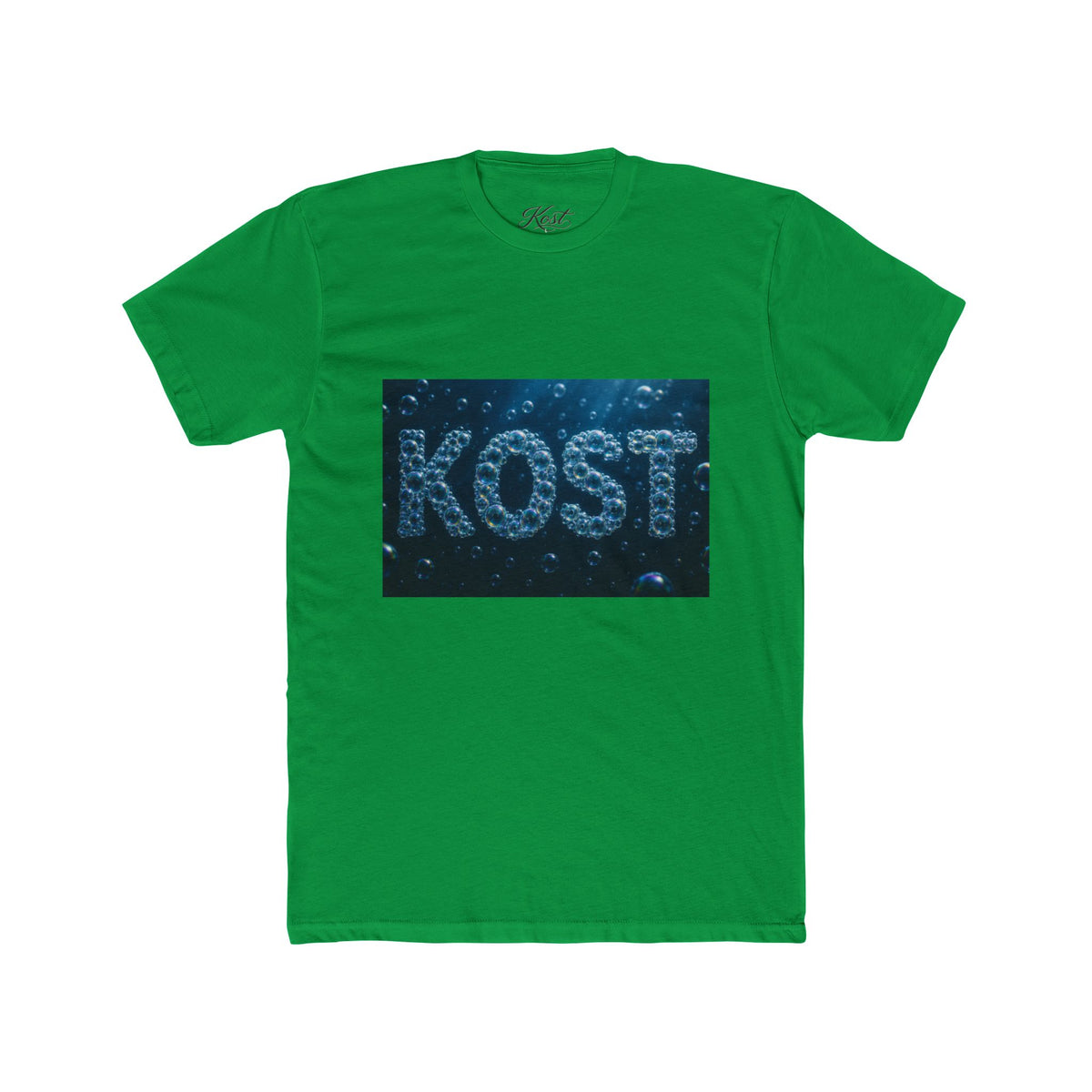KOST Bubble Text Tee — Nautical Blue Graphic Crewneck Shirt