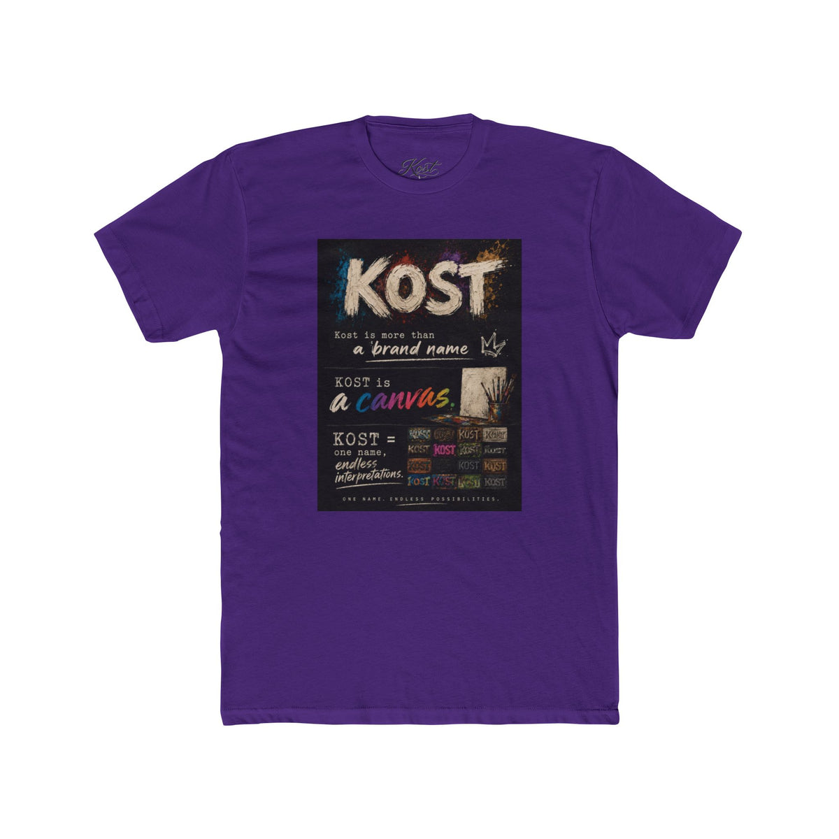 KOST Chalkboard Art T‑Shirt — Vintage Handwritten Graphic Tee