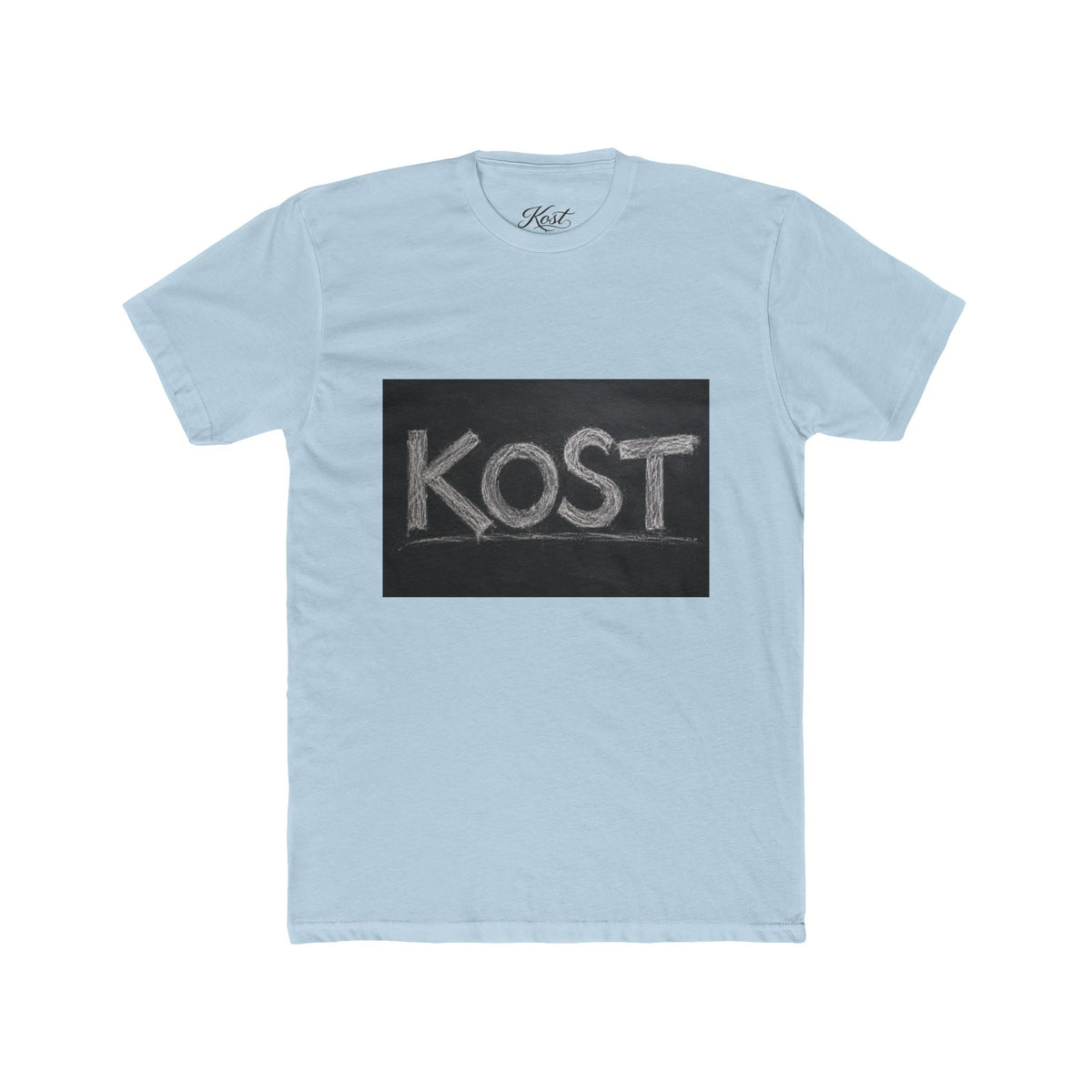 KOST Chalkboard Logo Tee — Vintage Chalk Graphic Cotton T‑Shirt